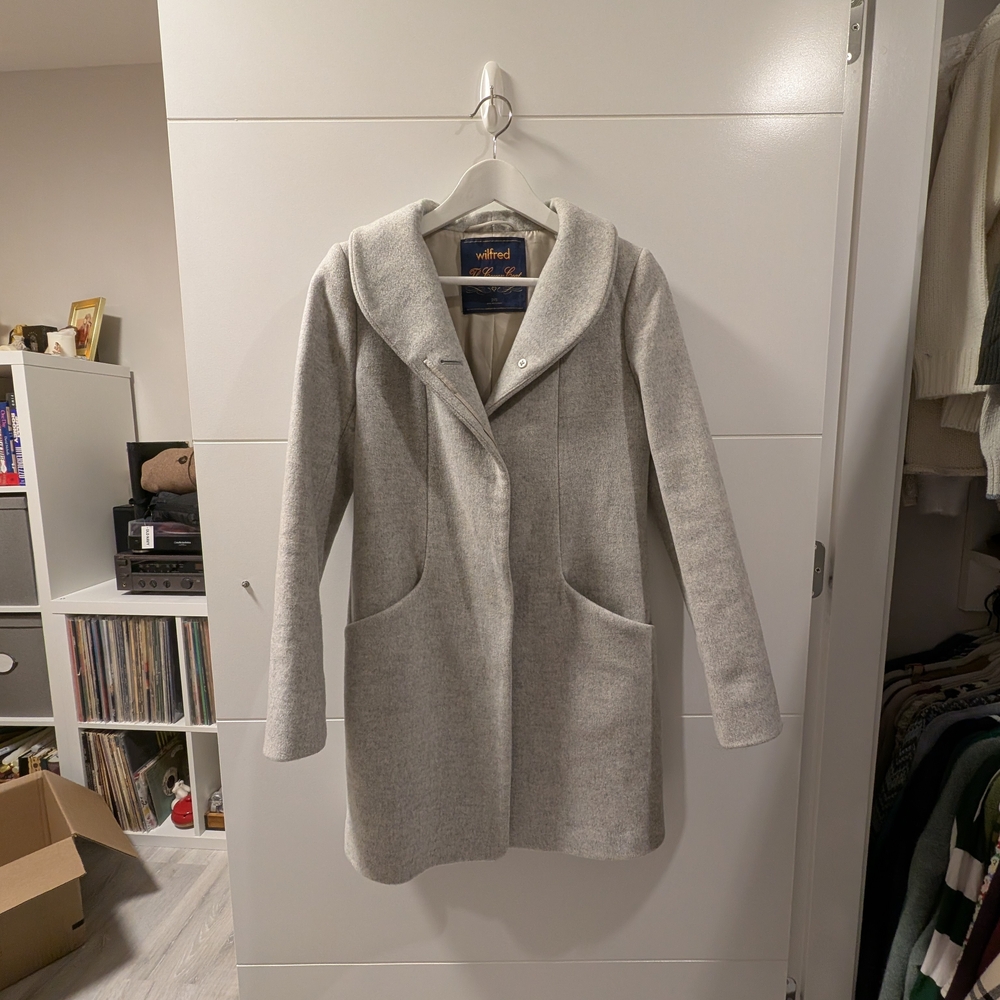 Wilfred Coccon Coat - Light Gray
